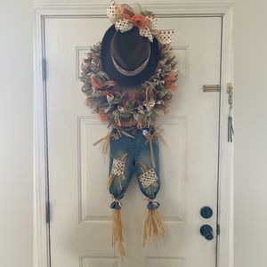 Handmade scarecrow wreath
